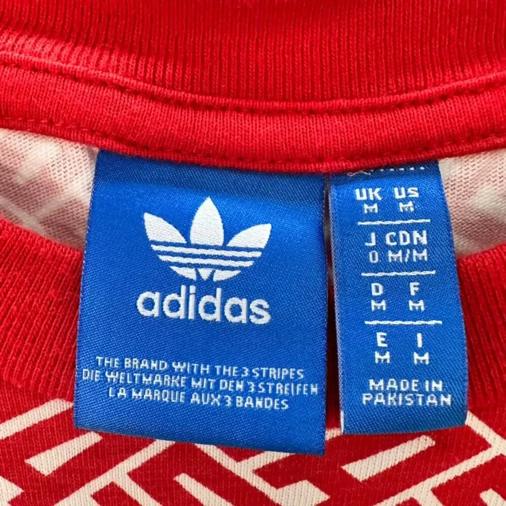 Adidas‎ Originals Anichkov Vivid Red T-Shirt Men's Medium Activewear Comfort EUC